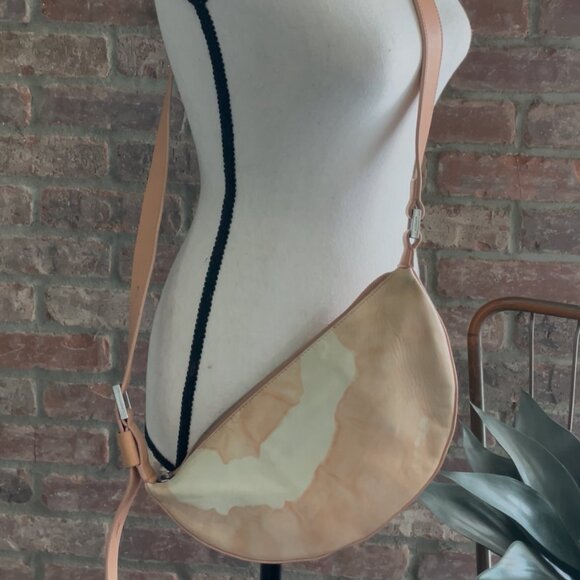 AllSaints Pink half moon crossbody bag - Picture 2 of 7